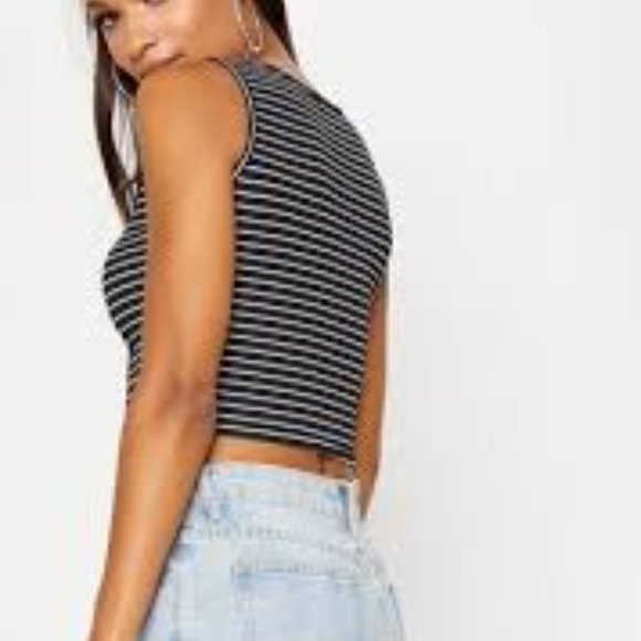 Banana republic ribbed crop top and fit and flare skirt set sz M/L - Picture 8 of 8